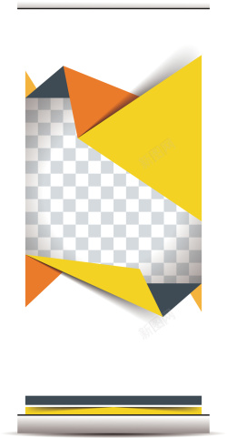 彩色折纸大气海报背景矢量图高清图片