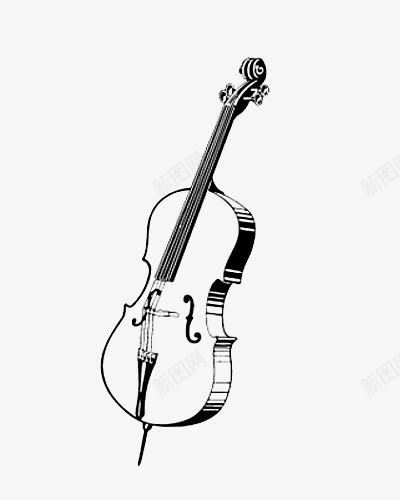 大提琴png免抠素材_新图网 https://ixintu.com 乐器 大提琴 装饰 音乐 黑色剪影