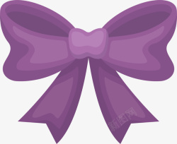 紫色饰品创意紫色蝴蝶结矢量图高清图片