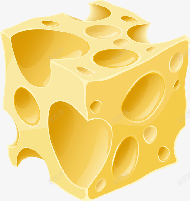 黄色卡通奶酪png免抠素材_新图网 https://ixintu.com 卡通食物 清新食物 简约奶酪 糕点美食 装饰图案 黄色奶酪