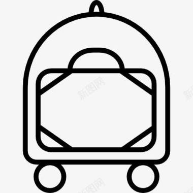 行李车运输轮廓图标图标