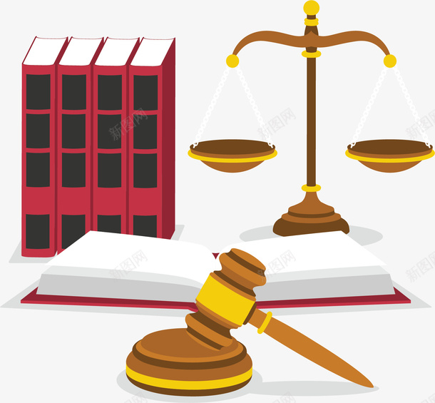 翻开法律书籍法槌矢量图ai免抠素材_新图网 https://ixintu.com 天平 天平砝码 水平称 法律 法律书籍 法律宝典 法槌 矢量png 矢量图