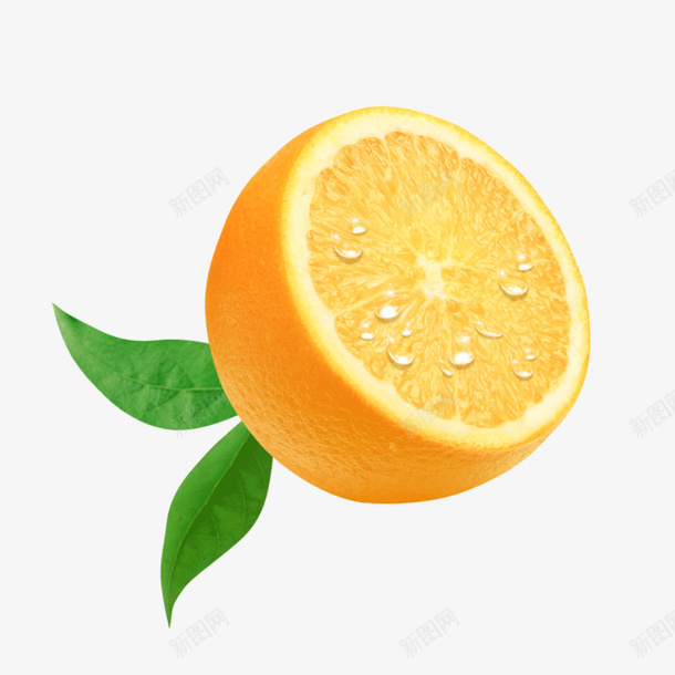 半个橙子png免抠素材_新图网 https://ixintu.com 半个橙子 半个橙子免抠PNG 橙子 维C 绿叶 香橙 香橙插画