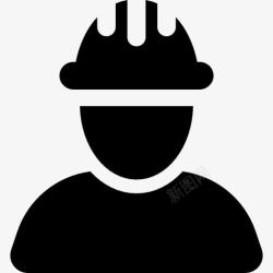 支持工人技术员用头盔图标高清图片