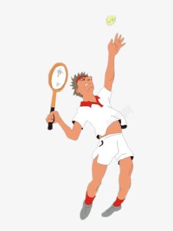 白色网球打网球的男孩高清图片