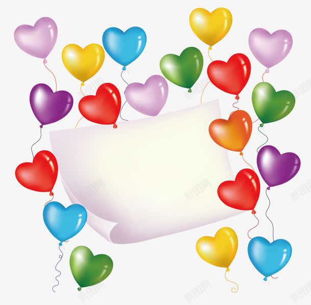 心形气球png免抠素材_新图网 https://ixintu.com AI格式 心形 气球 白纸 设计