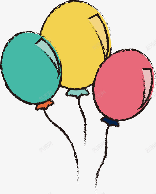 手绘彩色气球矢量图ai免抠素材_新图网 https://ixintu.com png png下载 png图库 儿童气球 儿童节元素 免费png 免费png素材 彩色气球 手绘气球 矢量png 矢量图