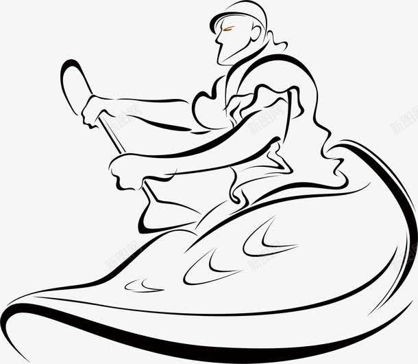 简笔画手绘人物划船的人png免抠素材_新图网 https://ixintu.com 人物 划船 画手 简笔