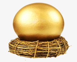 金色鸟巢金色禽蛋木棍子上面的食用彩蛋实高清图片