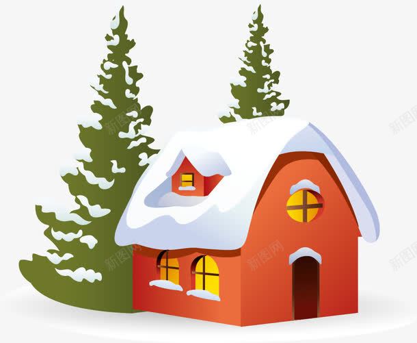 圣诞小屋png免抠素材_新图网 https://ixintu.com 圣诞小屋 圣诞树 圣诞节 雪