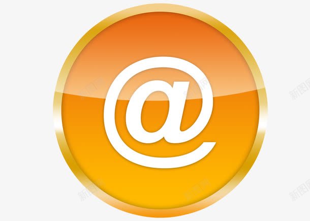 邮件标志png免抠素材_新图网 https://ixintu.com 互联网 标签 科技 邮箱 黄色