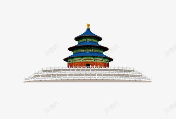 北京天坛风景图png免抠素材_新图网 https://ixintu.com 北京天坛风景图 旅游景区 著名景点