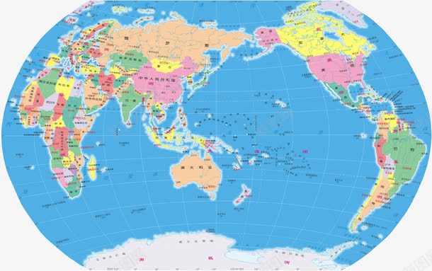 全世界地图png免抠素材_新图网 https://ixintu.com 全球 地图 经纬 蓝色