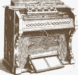 卡通管风琴原始的管风琴高清图片