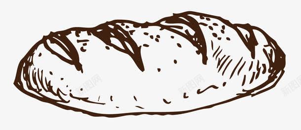 手绘面包png免抠素材_新图网 https://ixintu.com 卡通 手绘 简笔画面包 长条面包 面包