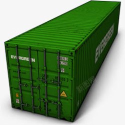 绿色集装箱绿色的集装箱高清图片
