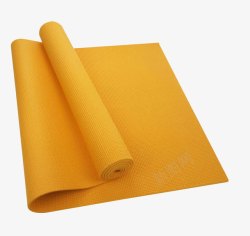 黄色的瑜伽垫素材