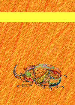 传统创意水彩昆虫创意动物画册封面背景矢量图高清图片
