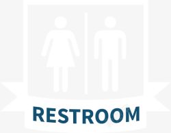 矢量公共卫生间卡通厕所标志高清图片