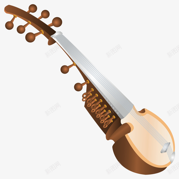 一把卡通版的乐器png免抠素材_新图网 https://ixintu.com 乐器 免抠图 古筝 手绘乐器 装饰图 装饰画