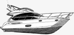游艇PNG图手绘插图游艇图标高清图片