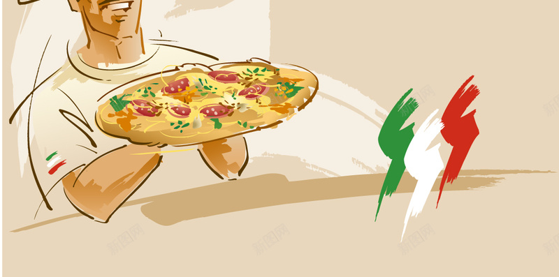 披萨H5背景矢量图ai设计背景_新图网 https://ixintu.com H5 H5背景 h5 pizza 卡通 厨师 手绘 披萨 童趣 美食 矢量图