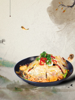 香辣羊肉中国美食羊肉干锅海报高清图片