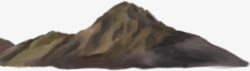 火山岩无框插画风景素材