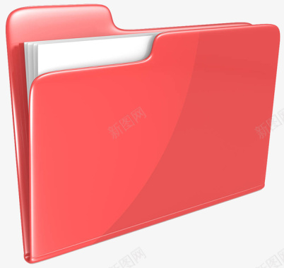 红色手绘文件夹图标图标