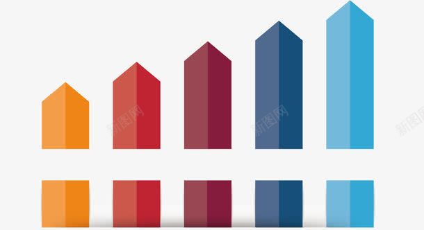 创意PPT元素png免抠素材_新图网 https://ixintu.com 信息图表 信息标签 柱形图 演示图形 箭头 统计图