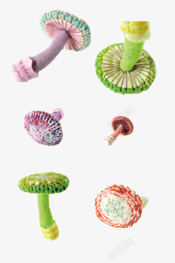 针织布艺蘑菇素材