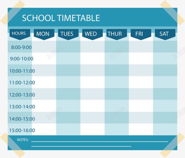 蓝色格纹课表png免抠素材_新图网 https://ixintu.com 格纹课表 矢量png 蓝色格纹 蓝色课表 课程表 课表