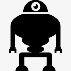 蛋形状机器人机器人的怪物一眼图标高清图片