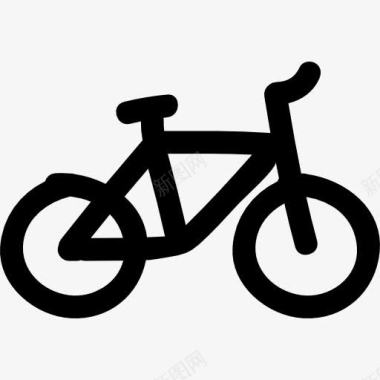 自行车手绘自行车手拉运输图标图标