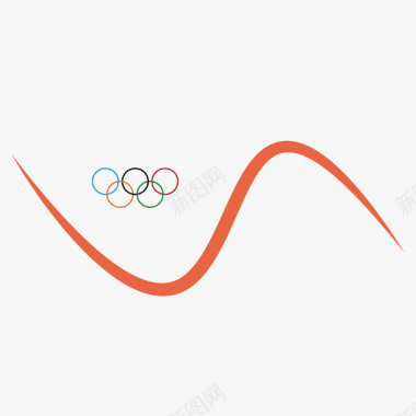 奥运彩带logo飘带矢量图图标图标