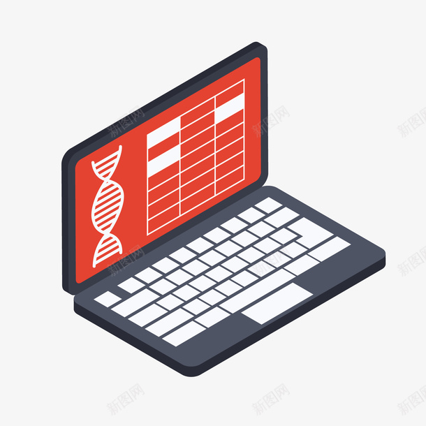 商务卡通电脑png免抠素材_新图网 https://ixintu.com 卡通笔记本 商务电脑 笔记本电脑 背景装饰