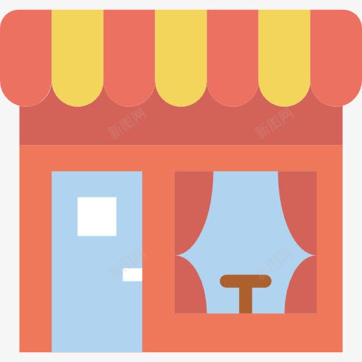 咖啡店图标png_新图网 https://ixintu.com 咖啡店 商业 商店 建筑 餐厅