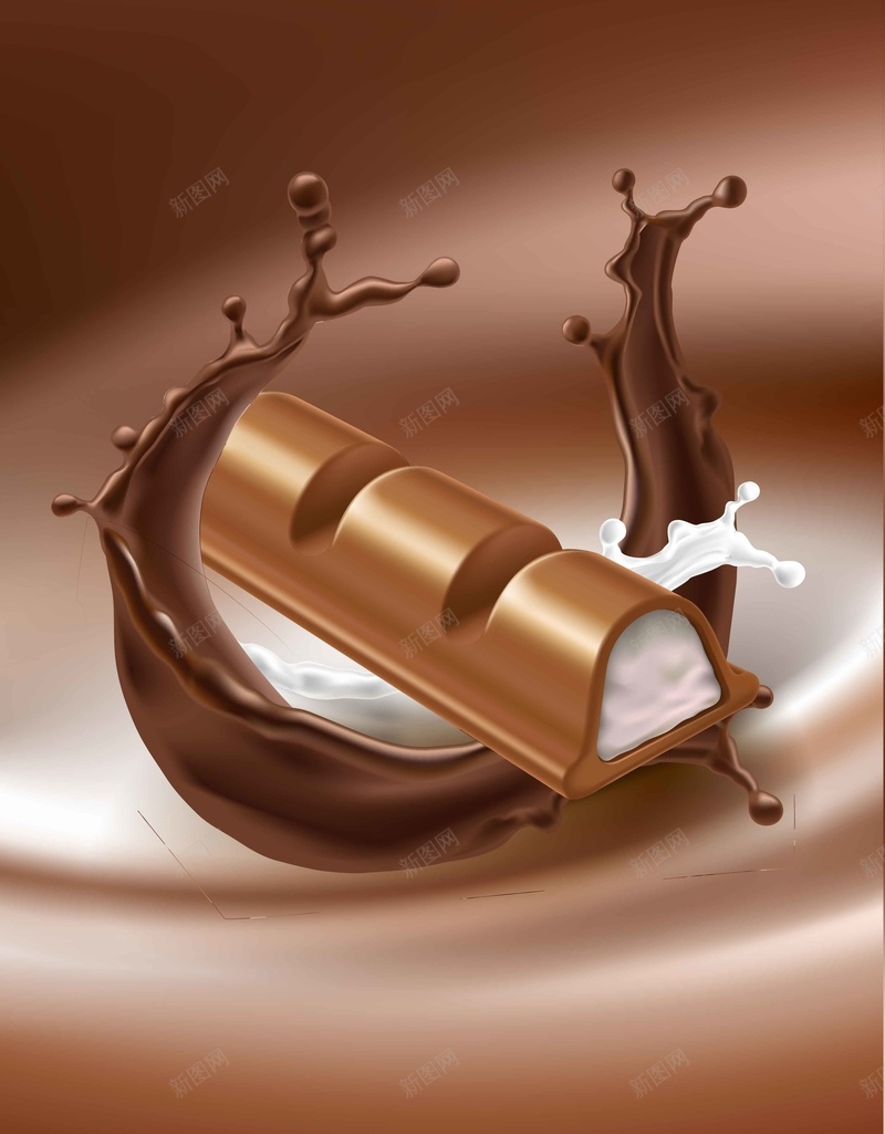 巧克力主题创意牛奶矢量图ai设计背景_新图网 https://ixintu.com 七夕 主题背景 创 巧克力 巧克力创意广告 巧克力酱 情人节 棕色 牛奶 矢量文件 节日 飞溅 矢量图