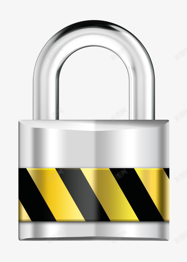 一把金属色的锁png免抠素材_新图网 https://ixintu.com 保护 关门 矢量素材 锁扣