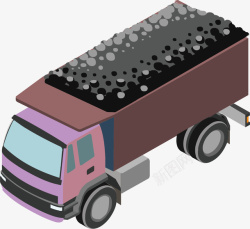 拉煤拉煤新能源车车辆矢量图高清图片