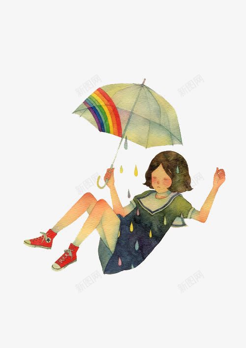 雨天跌倒的小女孩png免抠素材_新图网 https://ixintu.com 人跌倒 小女孩 滑到 跌倒 跌倒的小人 雨天