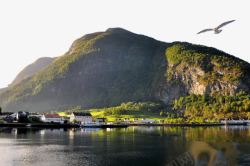 北欧挪威峡湾著名挪威峡湾景区高清图片