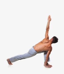 男子立正动作瑜伽动作高清图片