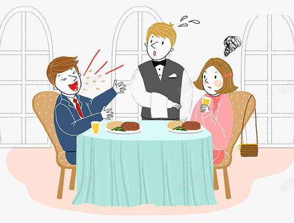 卡通人物吃饭png免抠素材_新图网 https://ixintu.com 人物 卡通 吃饭素材 坐在餐桌前 餐厅