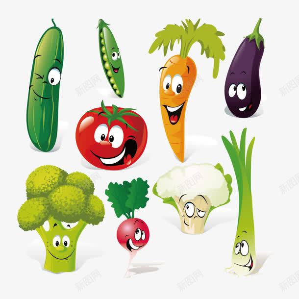 蔬菜创意人物png免抠素材_新图网 https://ixintu.com 素材 茄子 萝卜 西红柿 西蓝花