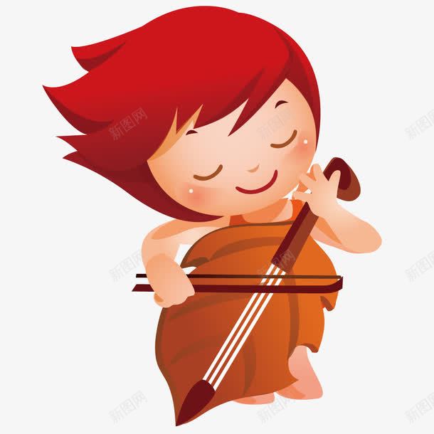 拉大提琴的女孩png免抠素材_新图网 https://ixintu.com 乐器 大提琴 女孩 矢量人物 矢量元素 职业 音乐