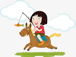 骑马的小女孩骑马的小女孩高清图片