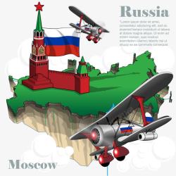 俄罗斯地图俄罗斯旅游景点地图高清图片