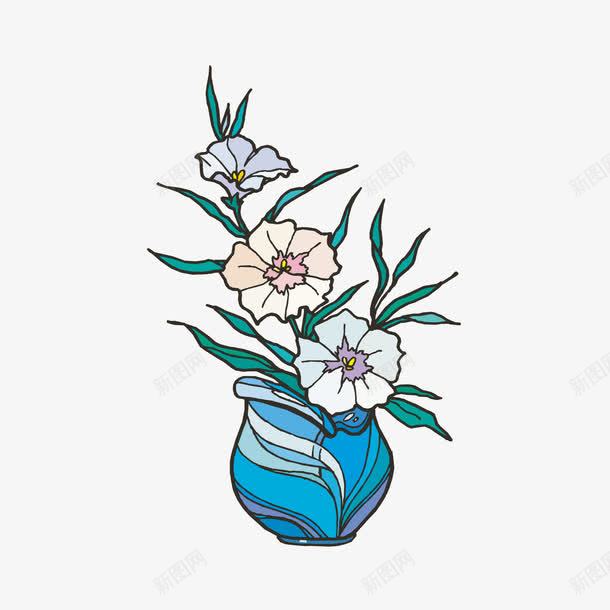 花卉插画风格png免抠素材_新图网 https://ixintu.com 彩色花卉 瓶装花卉 花 花卉 花瓶