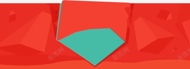 红色三角形电商海报png免抠素材_新图网 https://ixintu.com 三角形 海报 红色